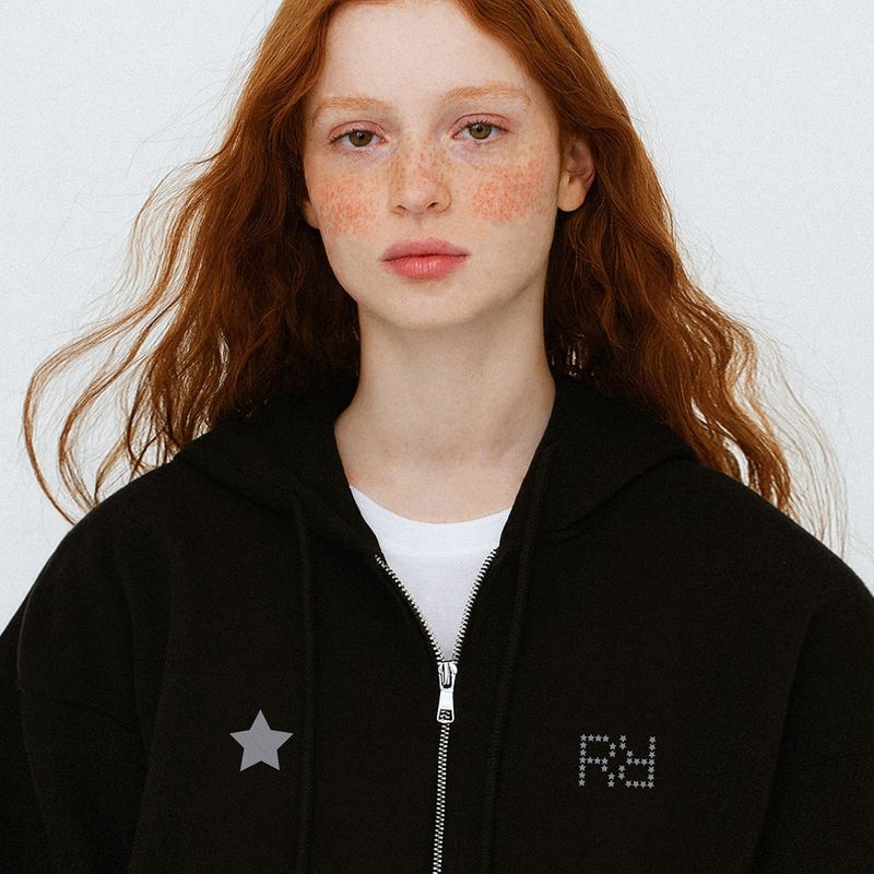 RANDOMOFF(ランダムオフ)の「STAR GRID POINT OVER FIT 2-WAY ZIP-UP (2color)(Tops)」