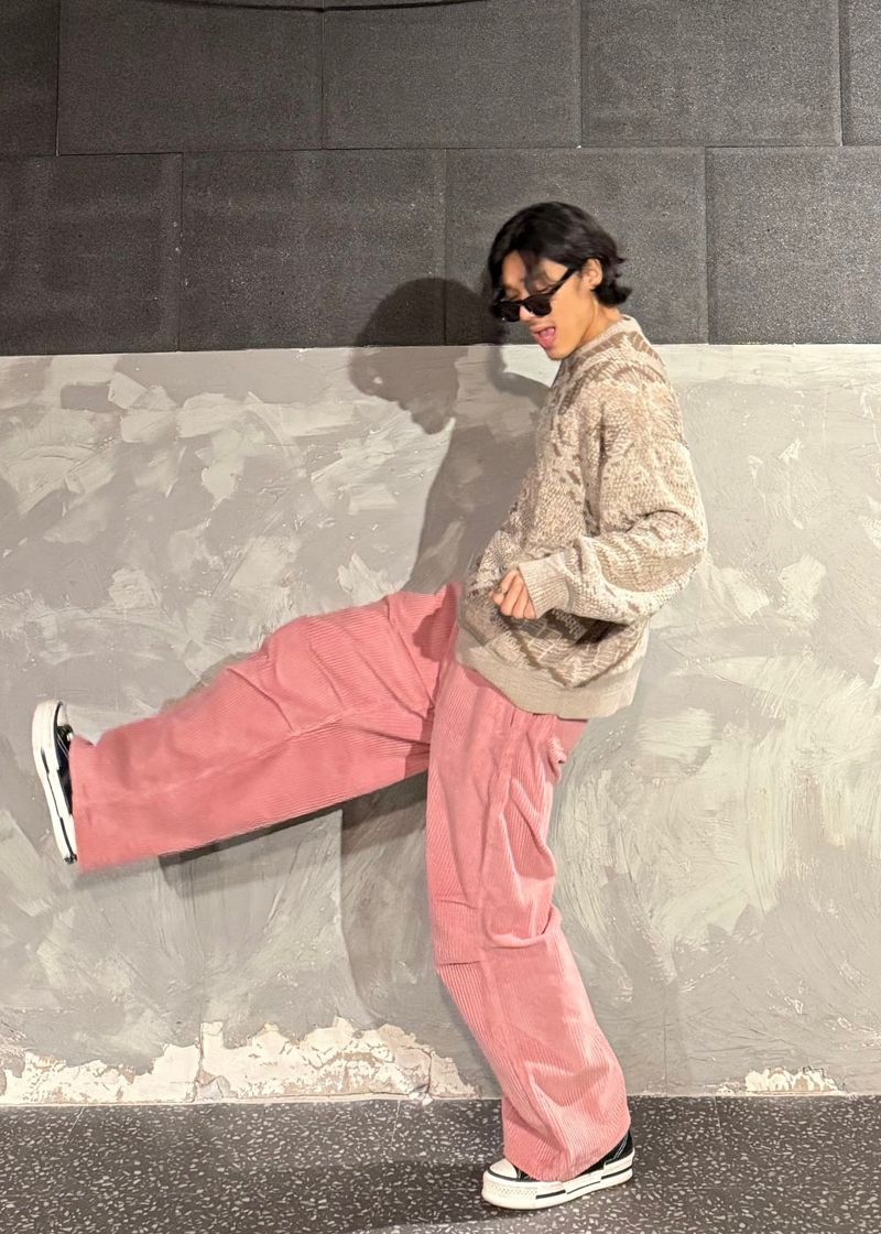Mixed Knit Sweatshirt 2COLOR