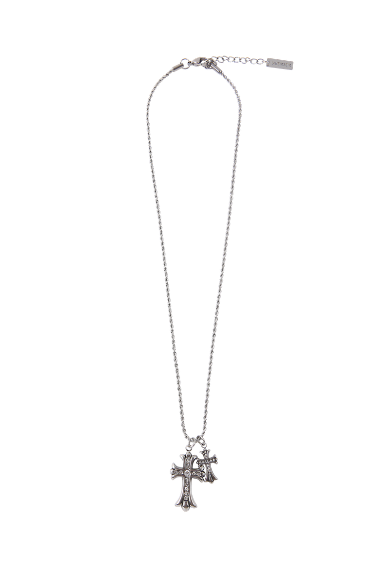 Double side cross necklace