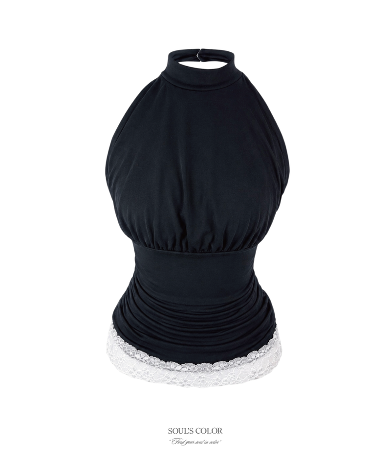Serena Lace Halter Top (2color)