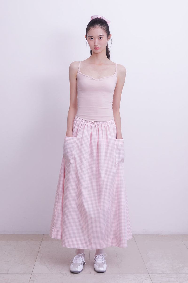 Sweet heart neck Camisole (PINK)