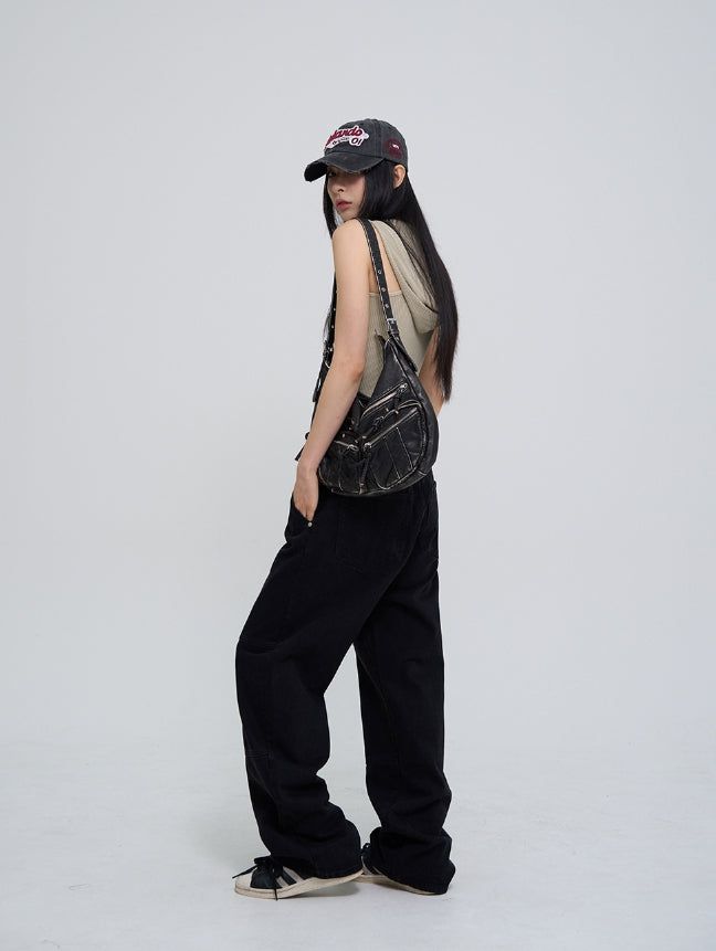 Julie Pig Ribbed Snap Hood Sleeveless