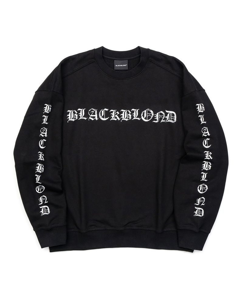 BLACKBLOND（ブラックブロンド）の「BBD クラッシュフェイススウェットシャツ (ブラック)（トップス）」