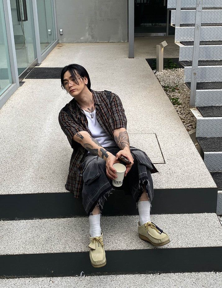 HOLY IN CODE（ホーリーインコード）の「No.0820 M check half SHIRT（Tops）」