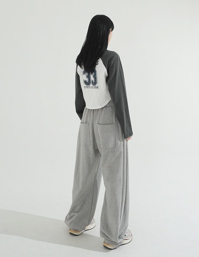 Snap Wide Sweat Pants