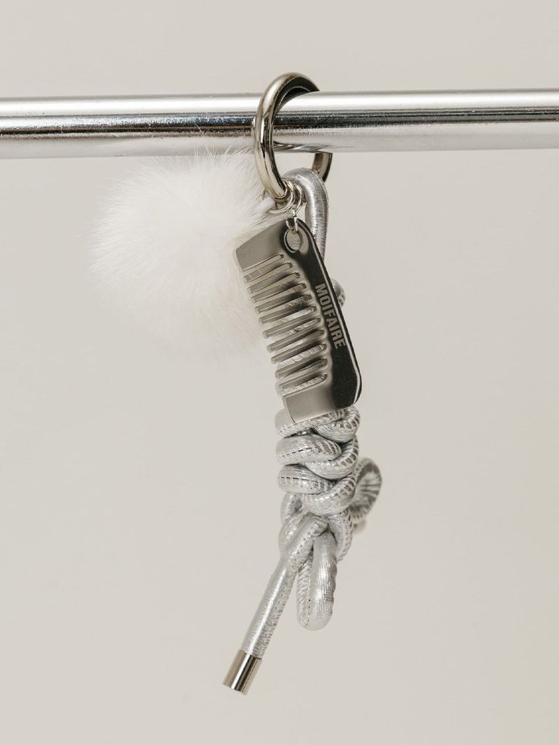 MINK ROPE KEYRING / SILVER