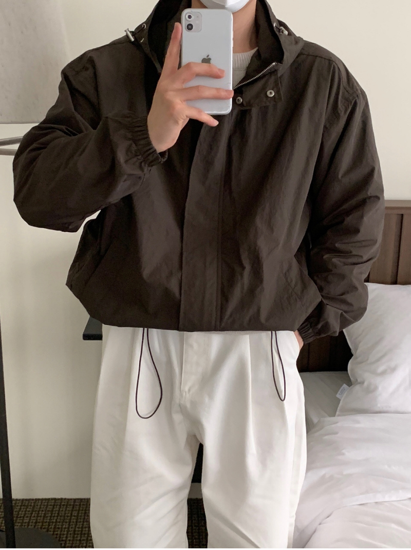 Nus. Hood Wind Jacket (Brown)