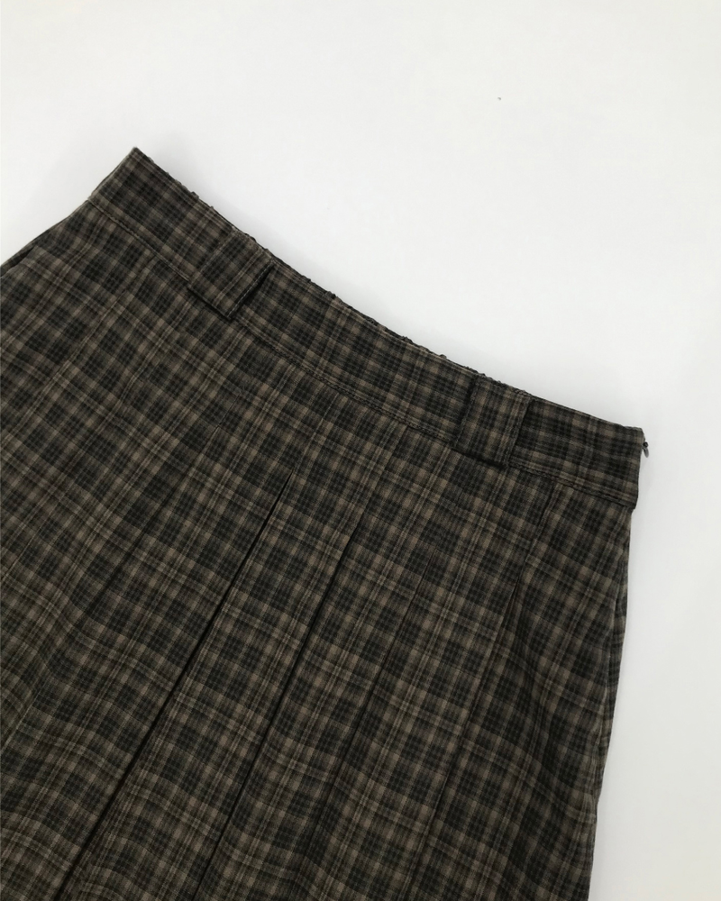 YWD PLAID PLEATS SKIRT (3color)