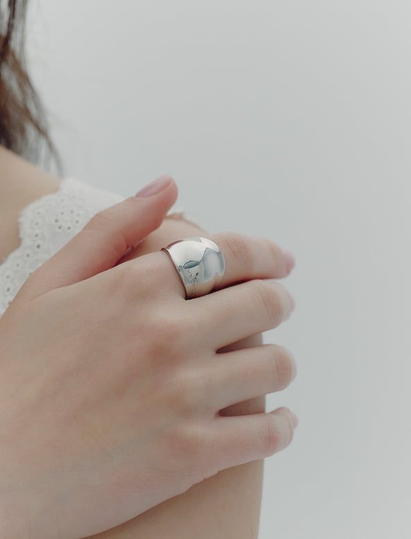 hyeres lor（イエール・ロール）の「26SS★ [Premium Plating] H Edition AB(W) Curve Wave Ring（Accessories）」