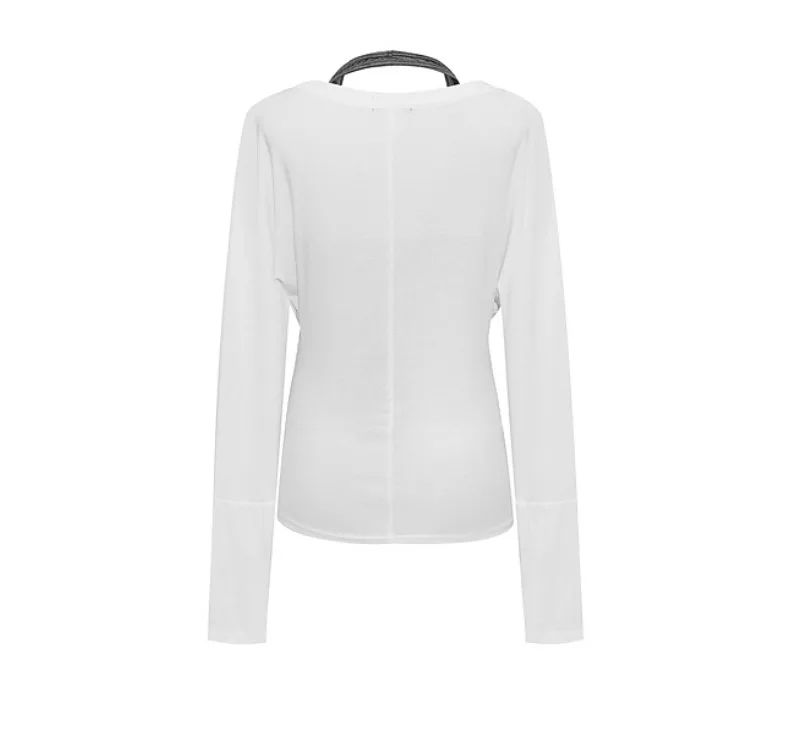 Laura Layered Lettering V-Neck Top