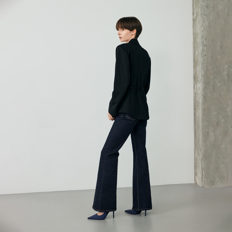 Indigo wide boots cut - D003