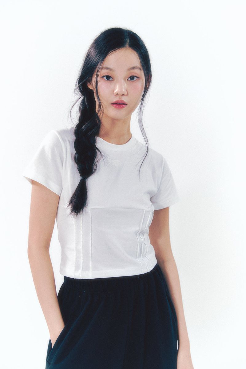 Knee Point Ribbon Jogger Pants Black