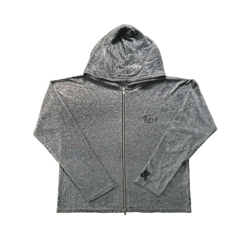 TOM'S BIRTHDAY（トムズバースデー）の「LOVE ME Sleeve Hoodie Zipup GREY（Tops）」