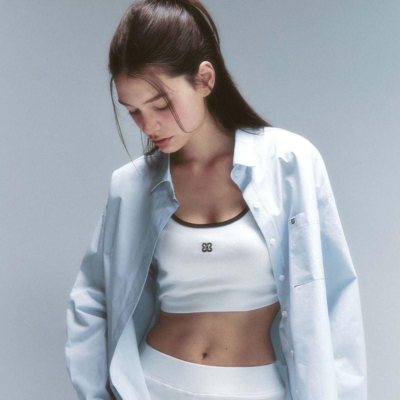 Brighten(ブライトン)の「Boyfriend Loose Fit Shirt Blue(Tops)」