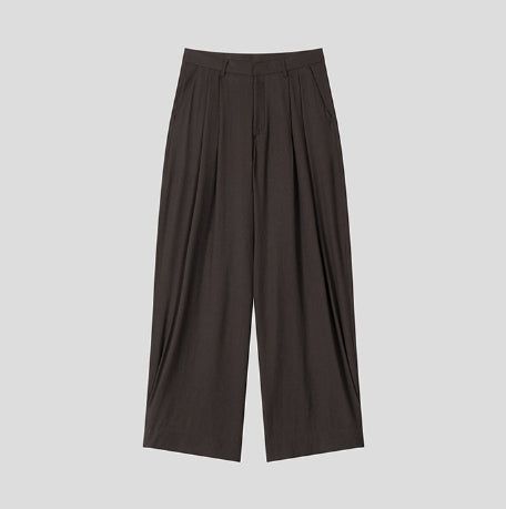 Royden Drape Two-Tuck Wide Slacks