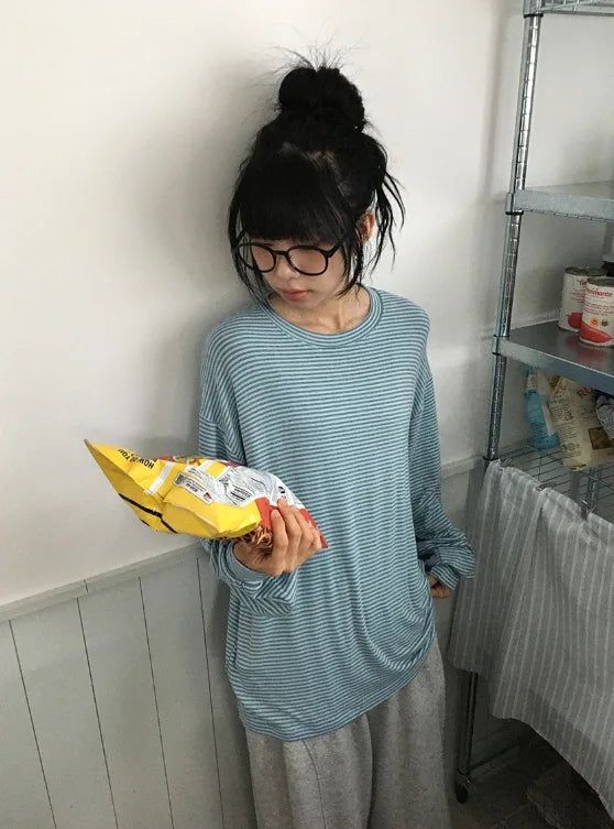 BAON（バオン）の「[unisex] Fides Stripe Over Fit Long Sleeve Tee（Tops）」