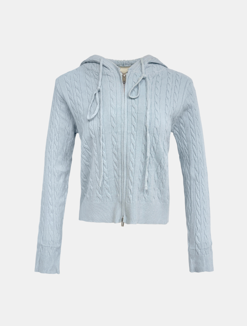 Soft Cable Hoodie Zip-Up