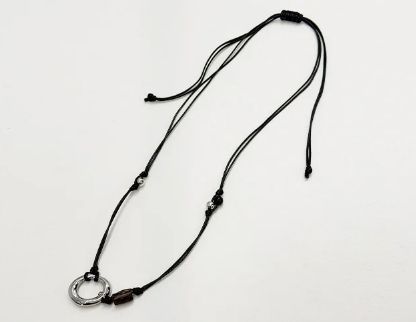 WOOD BEAD RING NECKLACE