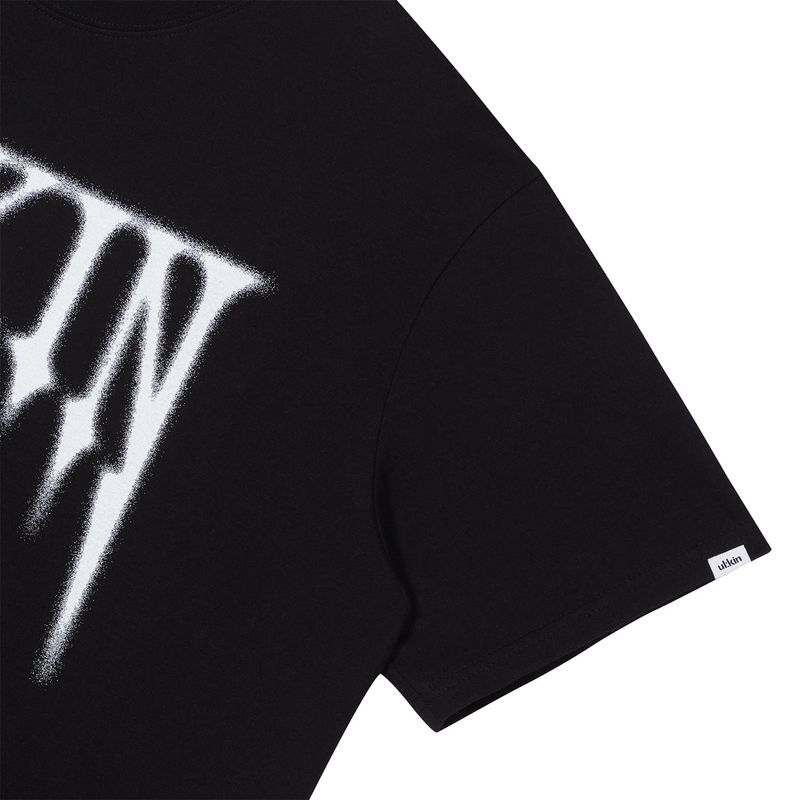 Smudging Skull Graphic T-shirt_Black
