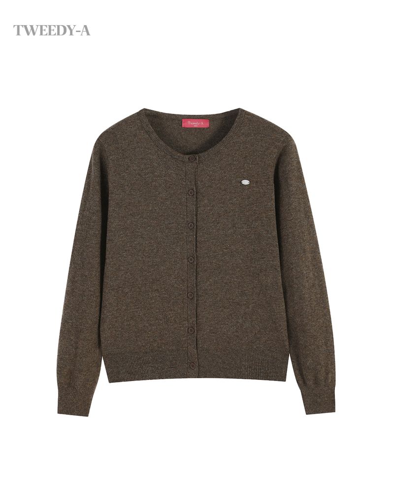 Basic Cashmere Mixed Round Cardigan 6 Colors
