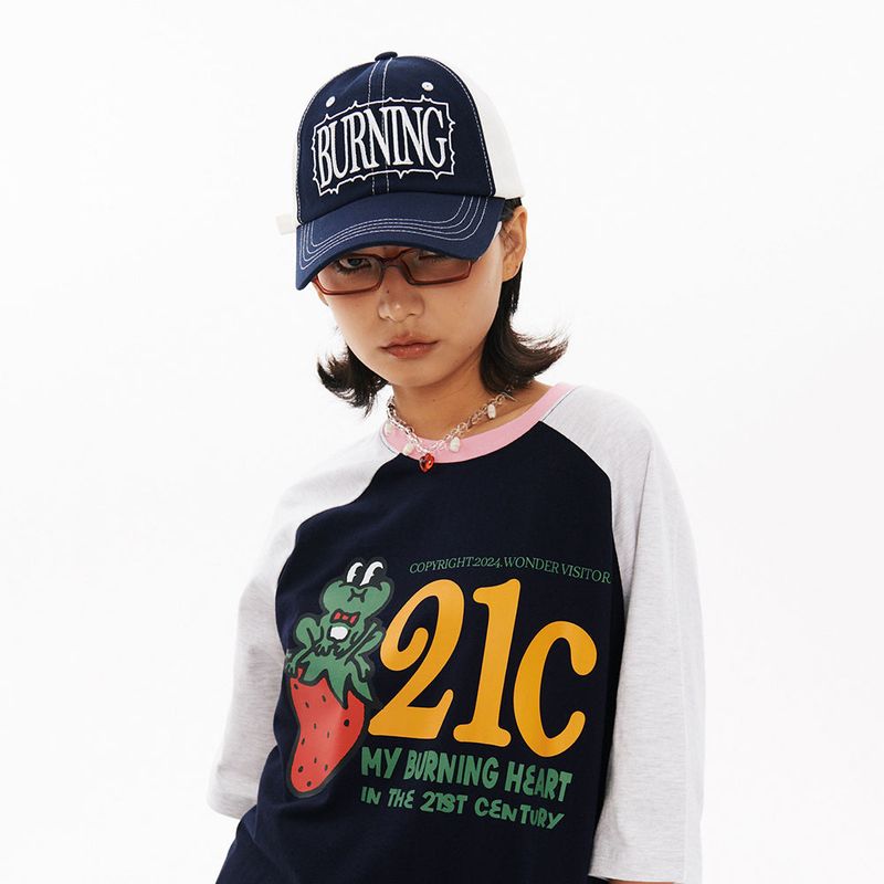 BURNING ball-cap [White]