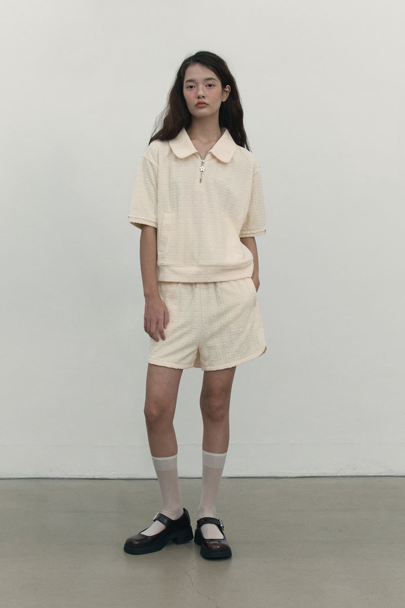 BANDING TERRY SHORT PANTS [IVORY]