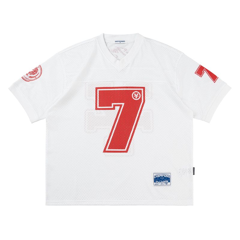 DirtyCoins(ダーティーコインズ)の「Logo Football Jersey - White(Tops)」