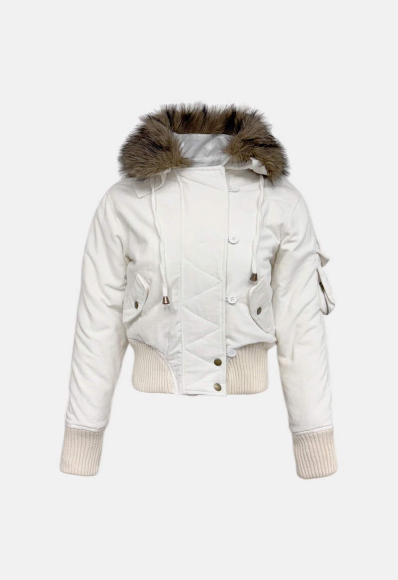 Porey Fur Hooded Jumper