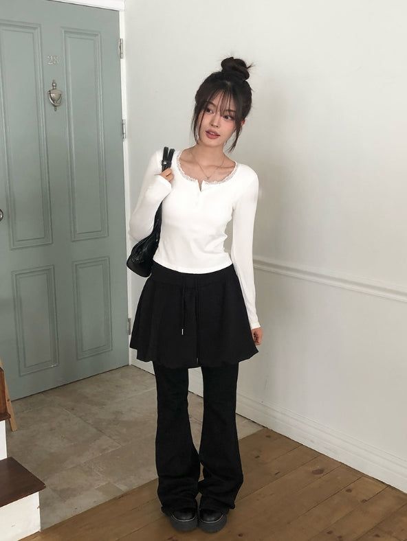 Ina Banding Pumpkin Mini Skirt