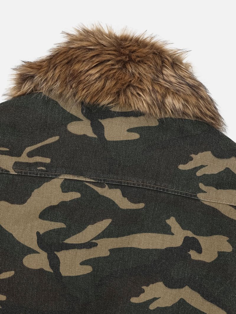 RACCOON PUFFER JACKET-CAMO