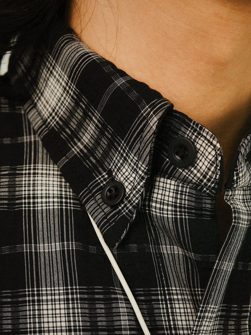 BU Hard Overfit Check Shirts Jacket