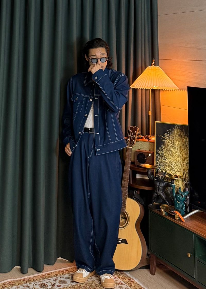 Stitch Bijou Denim Pants 3COLOR