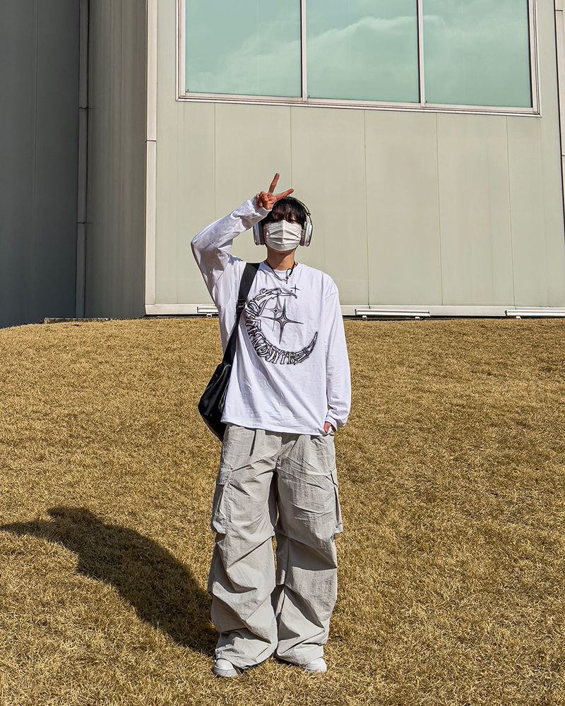 Bake Wide Cargo Pocket Nylon Pants