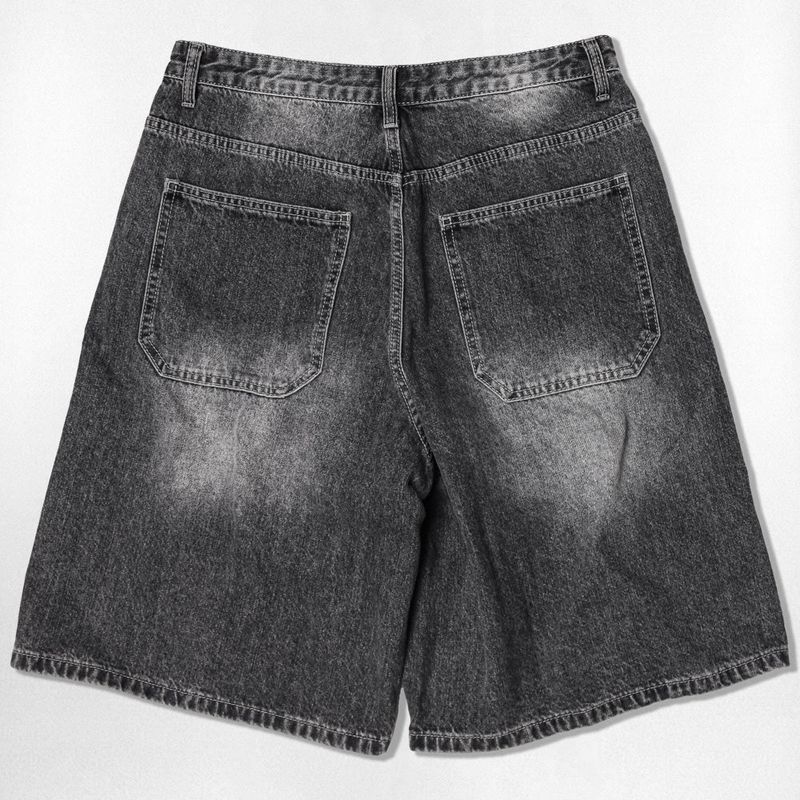 Basic Washing Bermuda Denim Pants - 2COLOR
