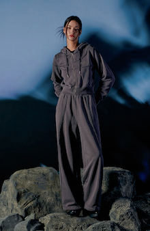 Pigment-Cut-Off-String-Wide-Pants - 6COLOR