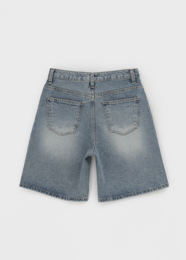 [B-DENIM] ESSENTIAL HALF SHORTS 040