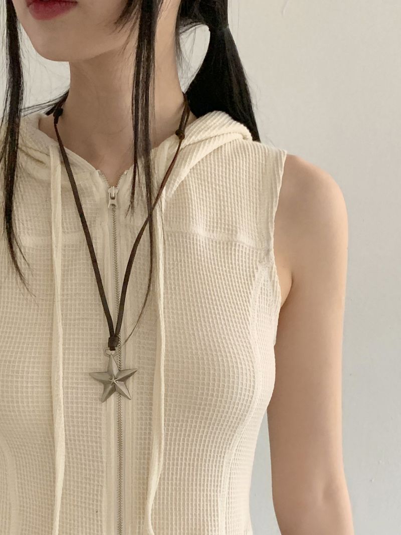 WONDER WONDER(ワンダーワンダー)の「Ringket Bohemian Hippie Antique Suede Star Necklace(Accessories)」