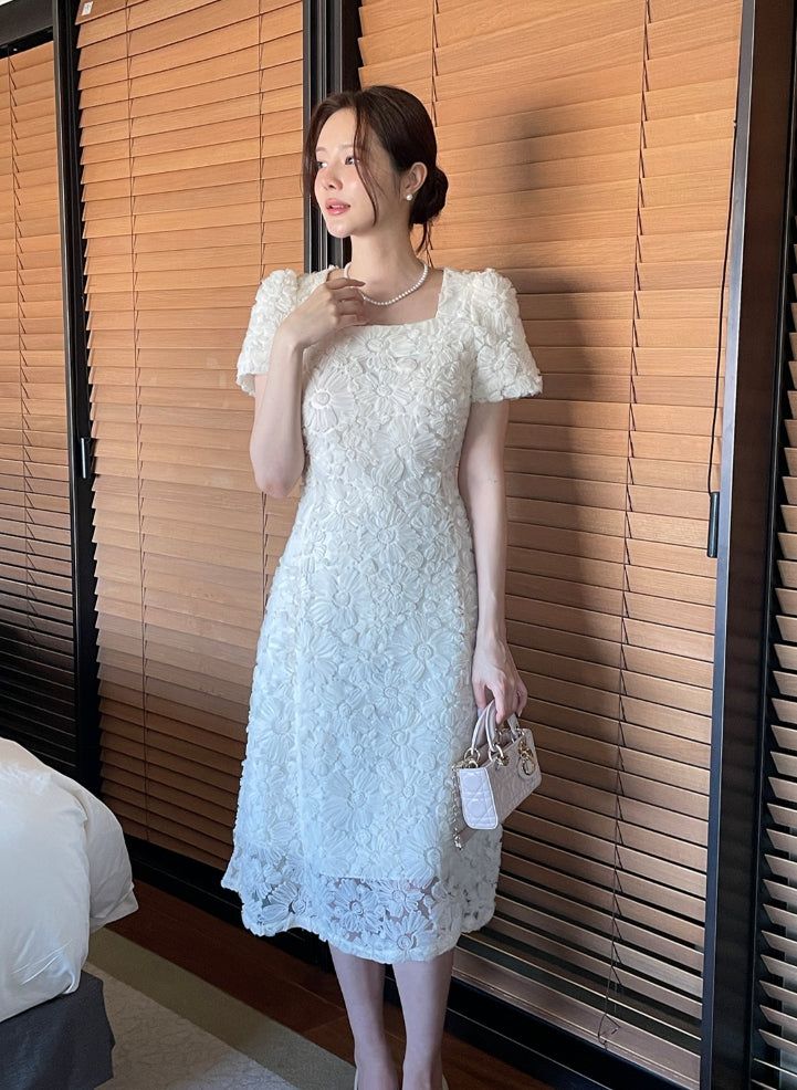 iam mari（アイアム マリ）の「Love Square Flower Flare One Piece（Dresses）」