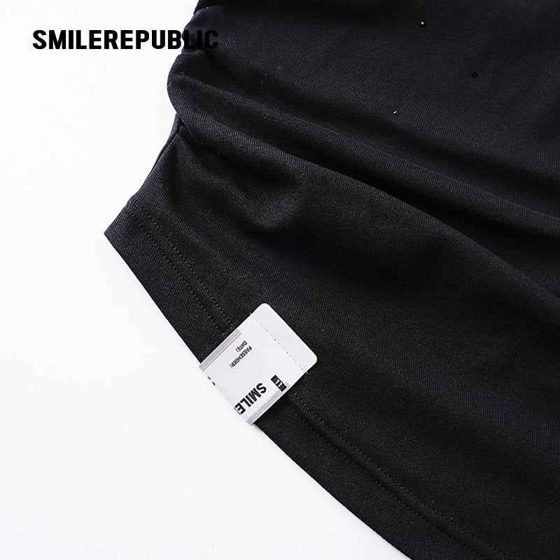 Black Rhinestone Embellished Cotton Blend Asymmetrical Off-Shoulder Long Sleeve Knit Top for Women