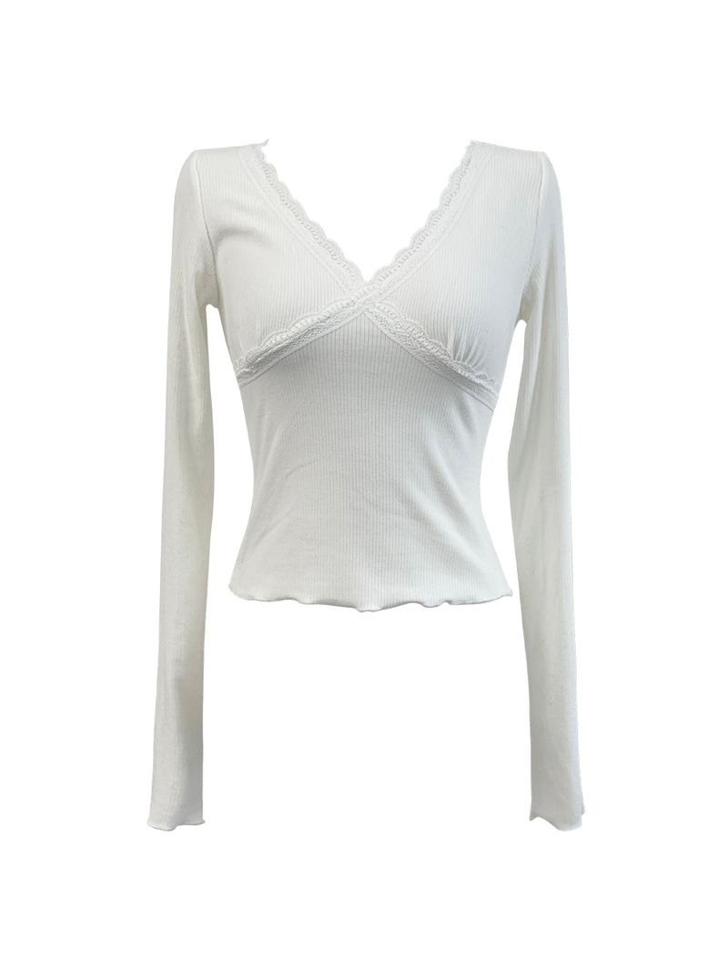 city race V-neck long sleeve T (2color)