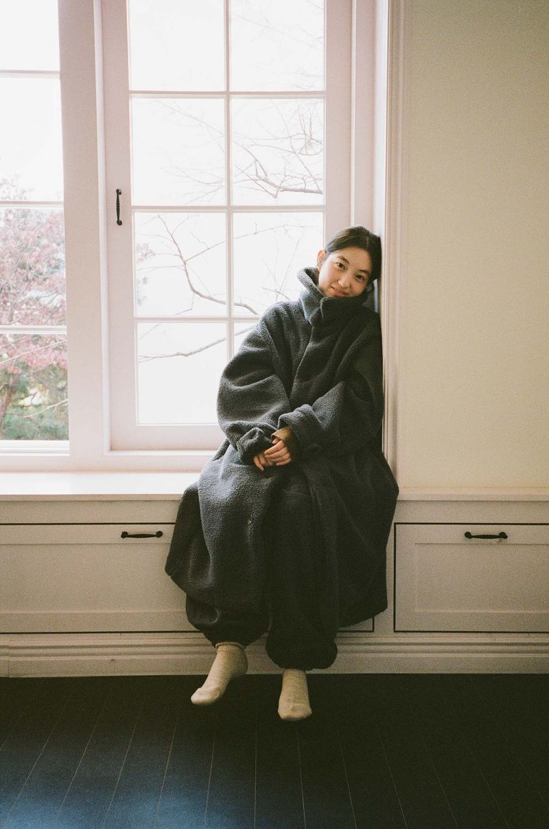 Teddy Fleece Coat (Charcoal)