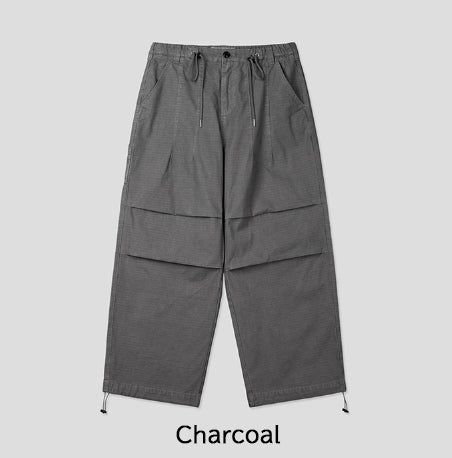 Draw Wash Parachute Wide Pants