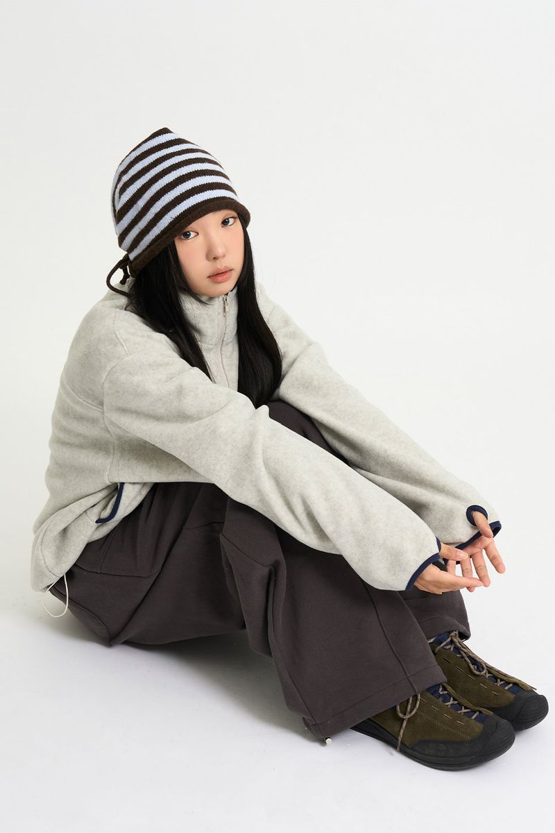 Naid fleece zip-up jumper
