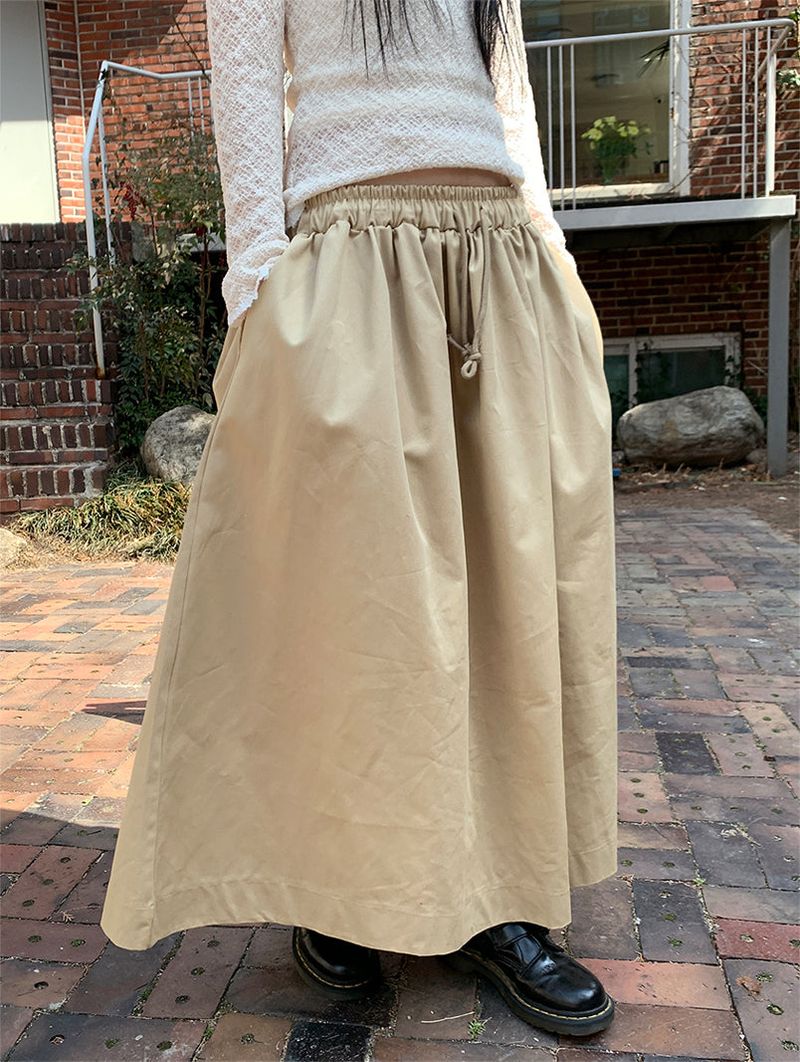 FEVER FLARE MAXI SKIRT (4C)