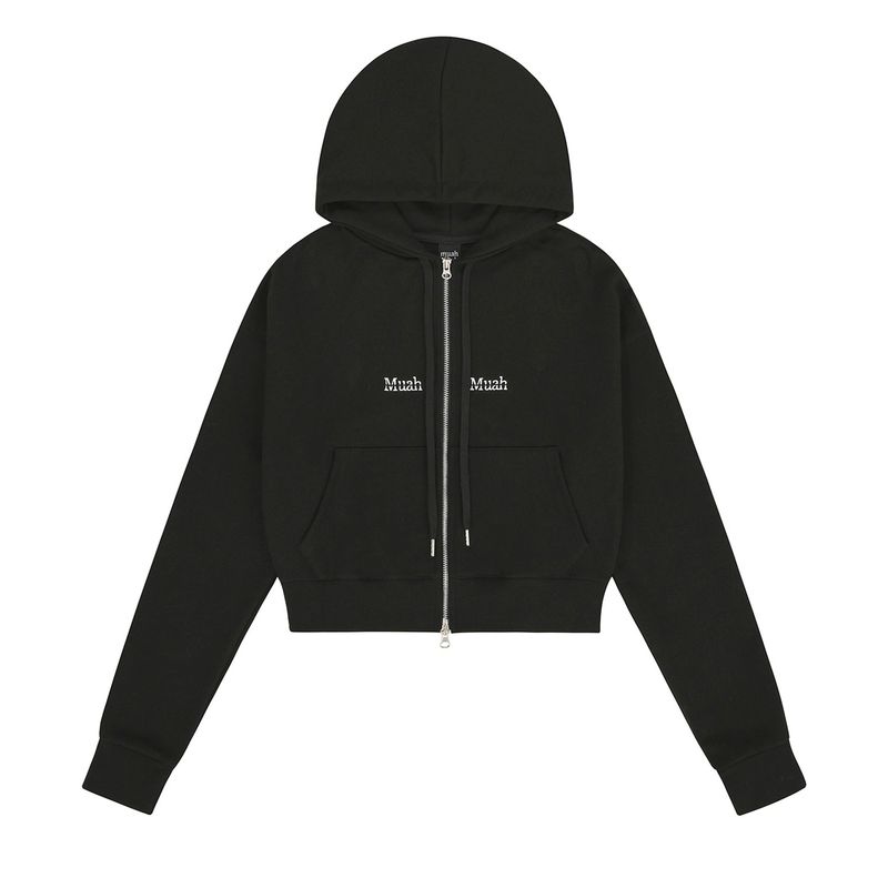 LOGO STITCH REGULAR FIT HOOD ZIPUP