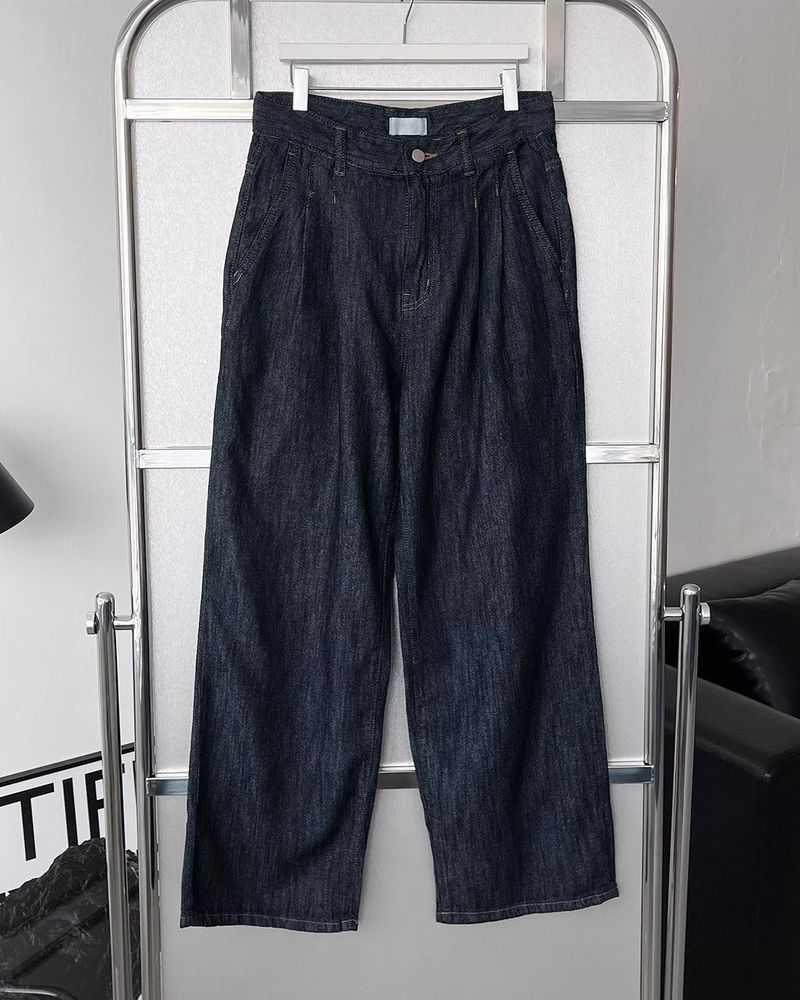 LE Mono Linen Two-Tuck Denim
