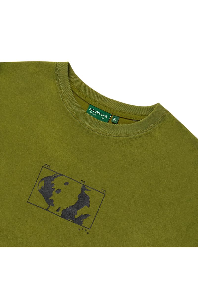 Square Graphic Tee_Olive Grey