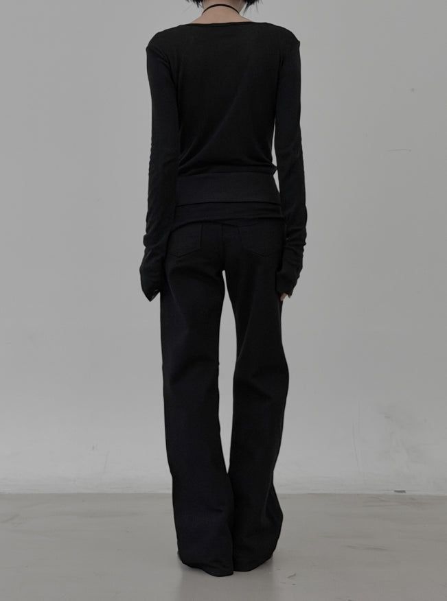 Outsole see-through long-sleeve tee