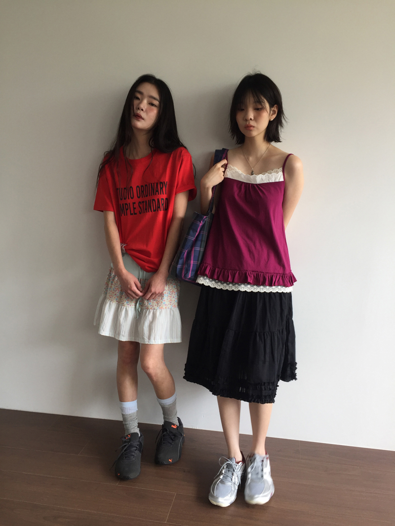Mani patchwork skirt (2color)