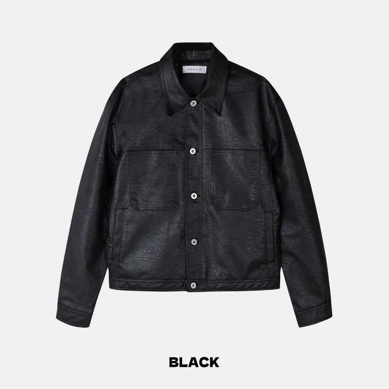 Coupei leather crop jacket